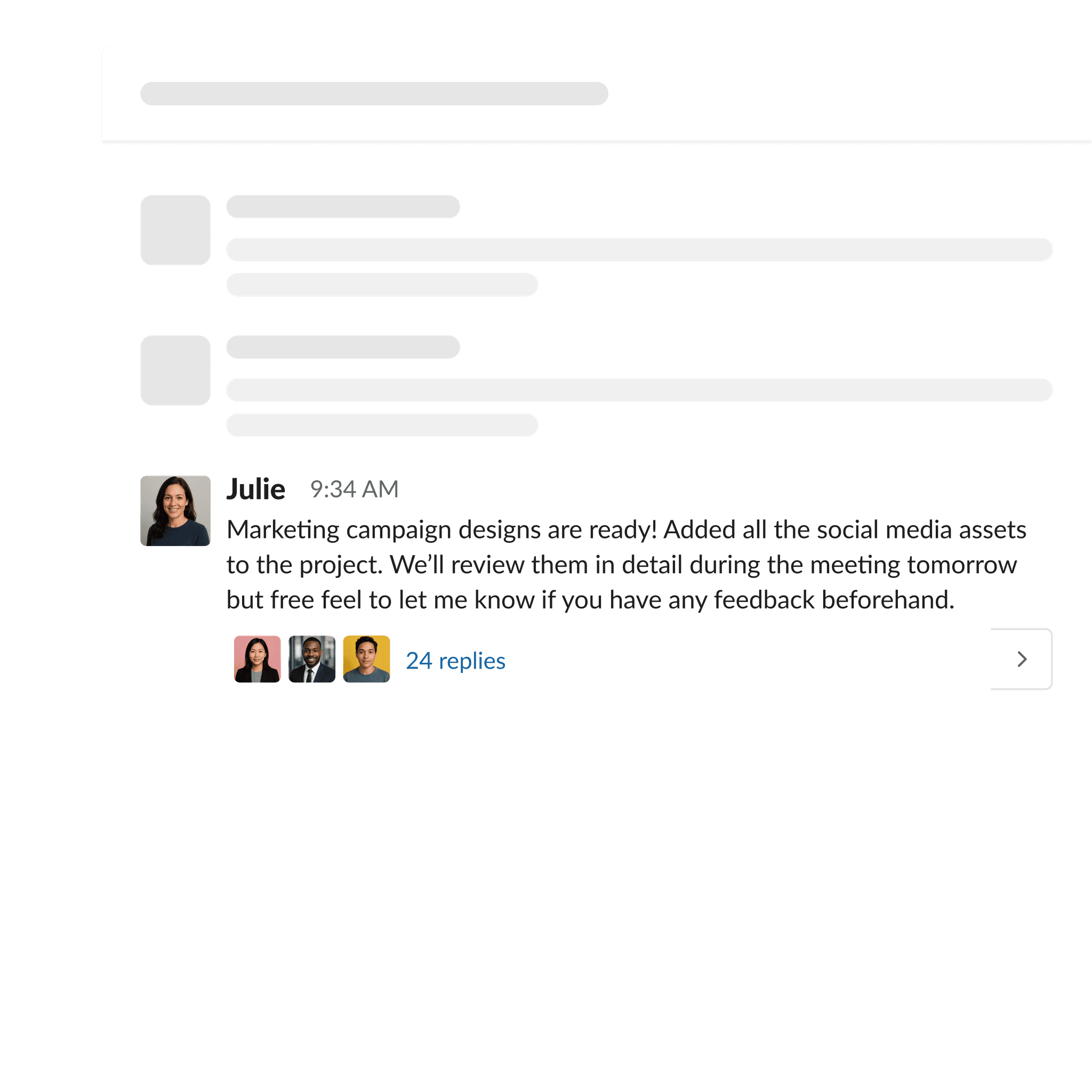 Slack conversation